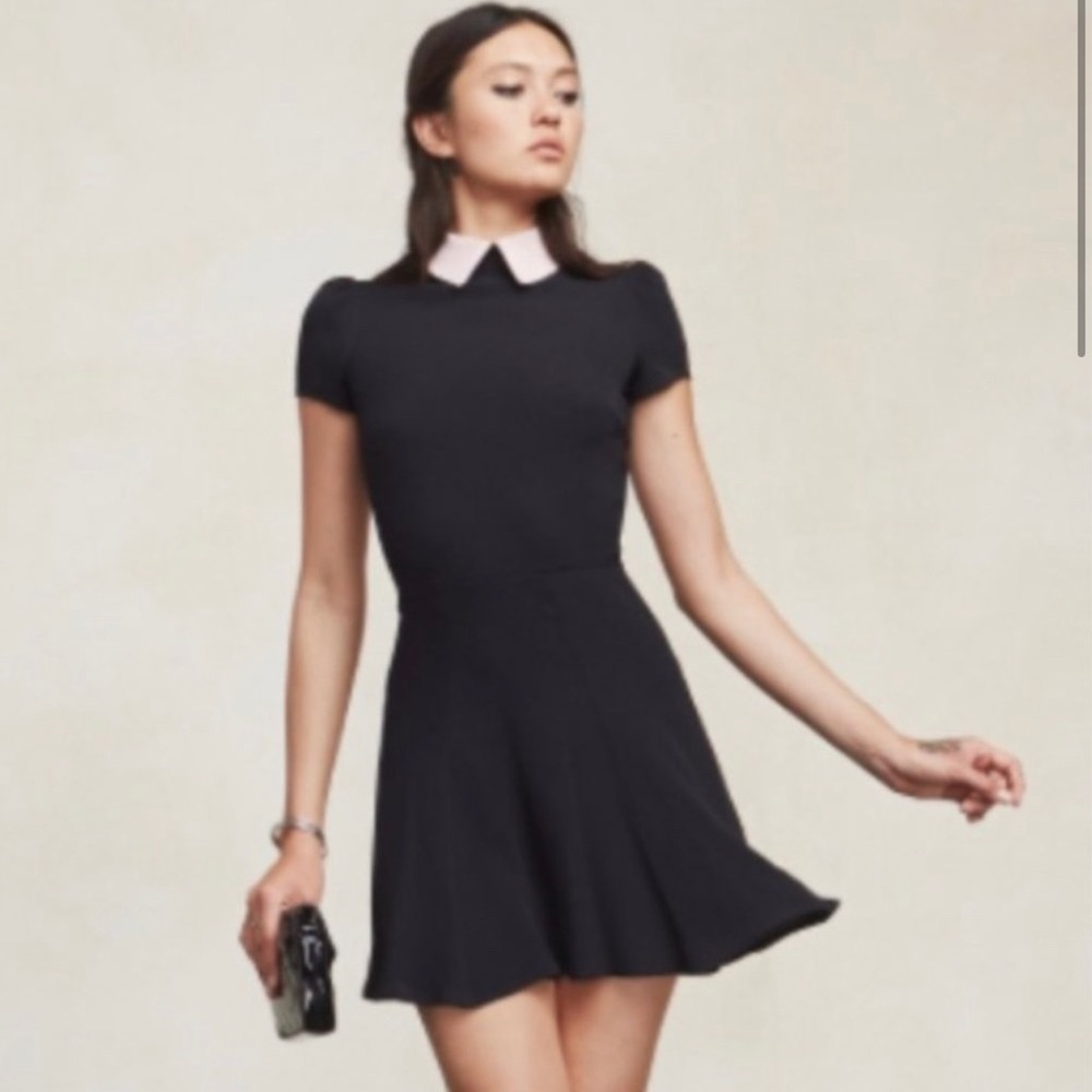 REFORMATION 'Tuesday' Crepe Fit and Flare Dress